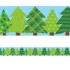 Woodland Friends Patterned Pine Tree Border