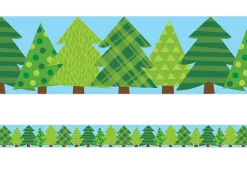 Woodland Friends Patterned Pine Tree Border