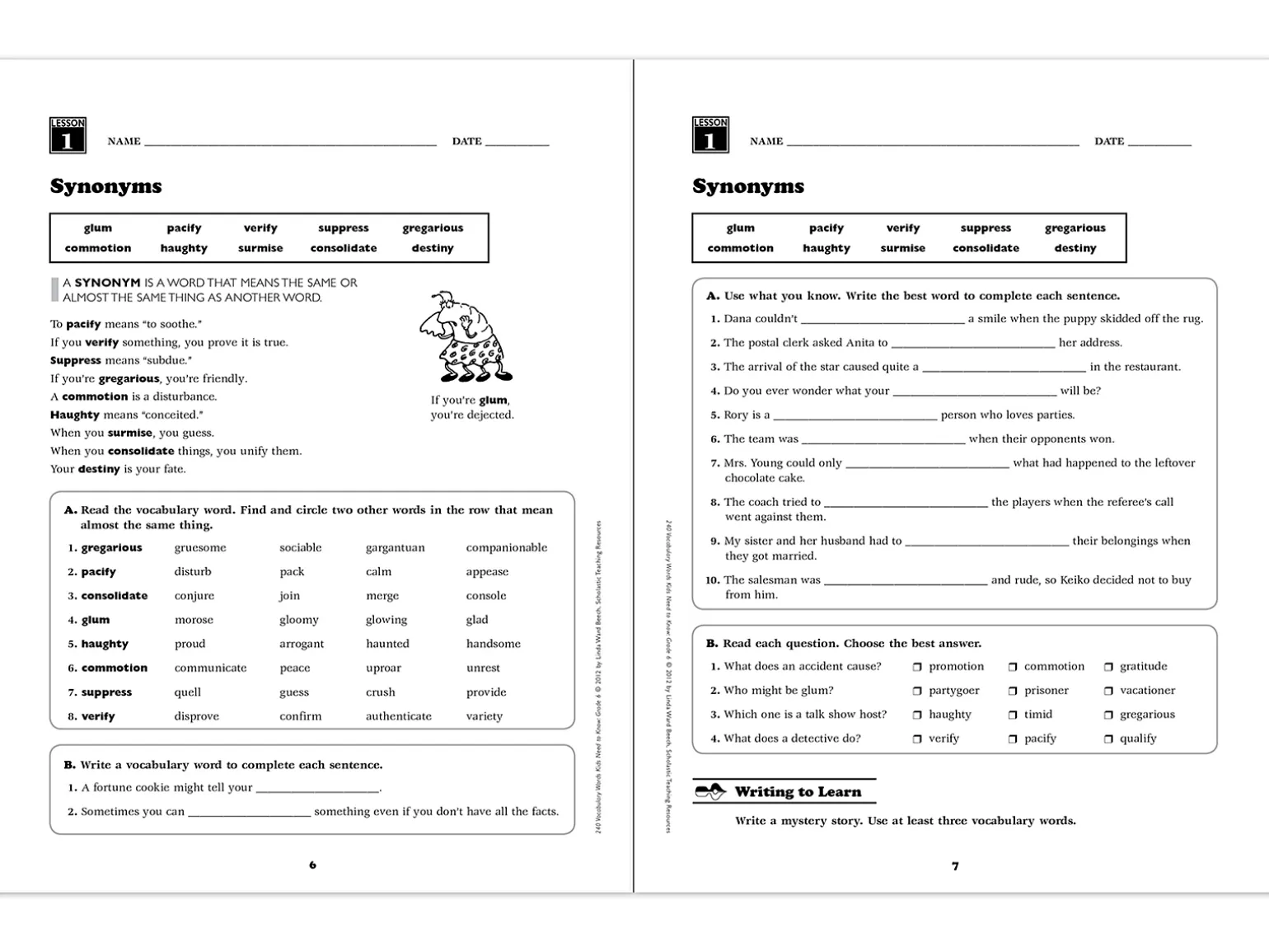 240 Words Kids Need to Know Workbook - Gr. 6