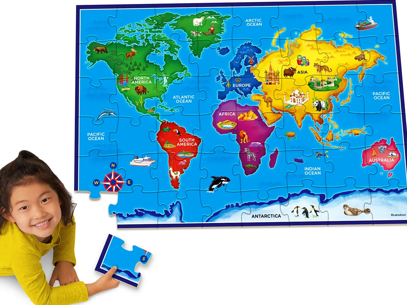 World Map Floor Puzzle