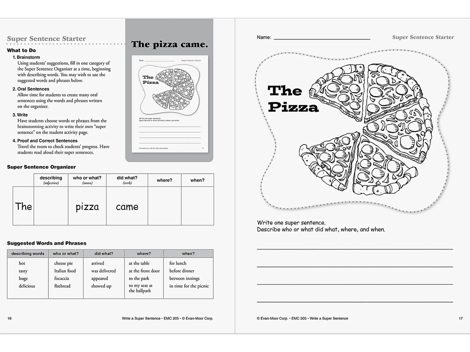 Write a Super Sentence Workbook