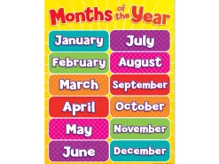 Write & Wipe Months of the Year Poster