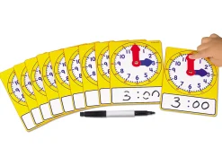Write & Wipe Student Clocks - Set of 10