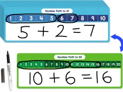 Write & Wipe Student Number Paths - Set of 30
