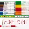 Write & Wipe Thin-Line Markers - Class Pack