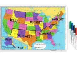 Write & Wipe U.S.A. Tabletop Map