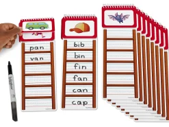 Write & Wipe Word Ladders - CVC Words
