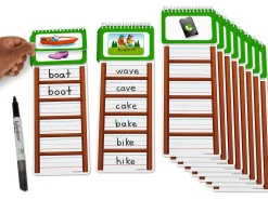 Write & Wipe Word Ladders - Vowel Sounds