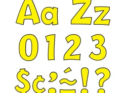 Yellow Playful 4" Punch-Out Letters