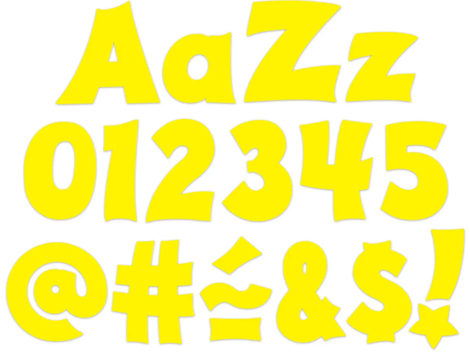 Yellow Spanish/English 4" Punch-Out Letters